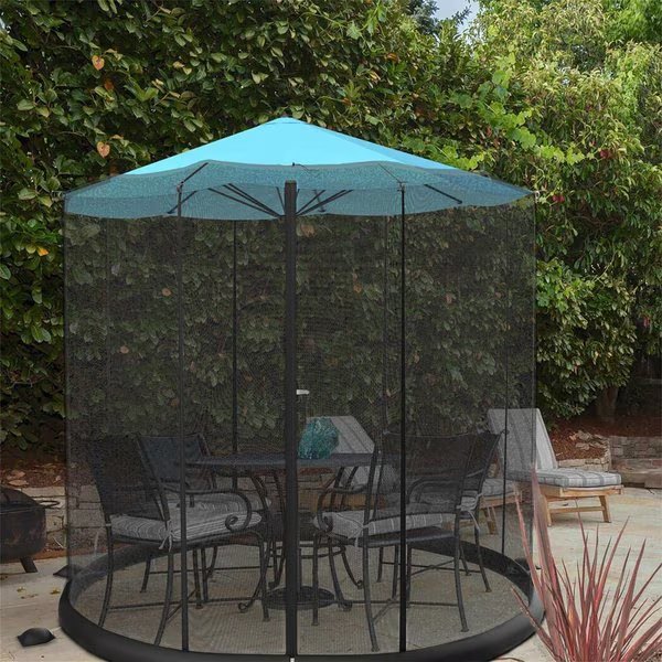Patio Umbrella Mosquito Net-Bug Screen for 9' Patio Table Umbrellas & Furniture, Pure Garden, Mfr#: 50-LG1206