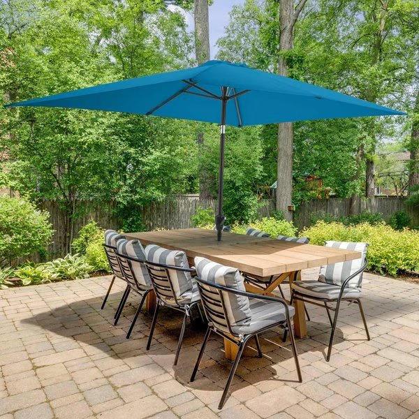 10 Rectangular Umbrella, Turquoise, Pure Garden, Mfr#: 50-LG1279