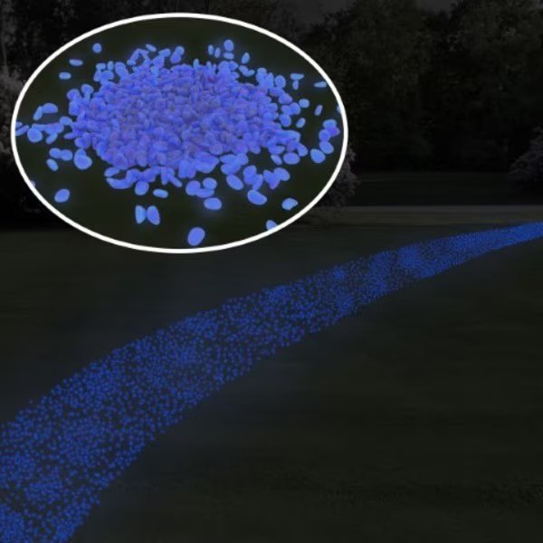 Garden Stones-500 Count Glow in the Dark Solar Pathway Pebble Lights by Nature Spring (Blue), Nature Spring, Mfr#: 137515UXS