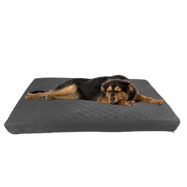 Waterproof Memory Foam Pet Bed for Indoor/Outdoor Water Resistant and Washable Cover 44” x 35” Gray, Pet Adobe, Mfr#: 658560DKS