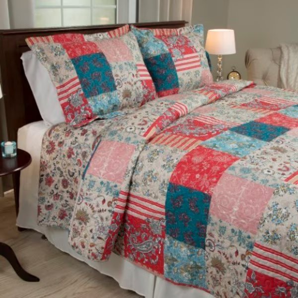 Hastings Home 3 Piece Mallory Quilt Set - Full/Queen, Hastings Home, Mfr#: 413198DFF