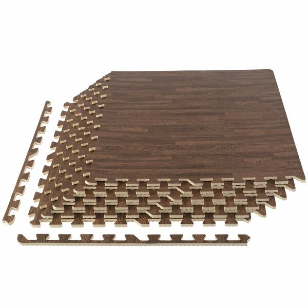 Foam Floor Mat 6PK - 24 SQFT, Dark Wood, 6PK, Stalwart, Mfr#: 75-6403