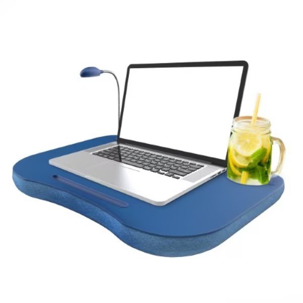Hastings Home Lap Desk, Portable with Cup Holder, LED Gooseneck Light, and Soft Fleece Bottom, Hastings Home, Mfr#: 567097CWD
