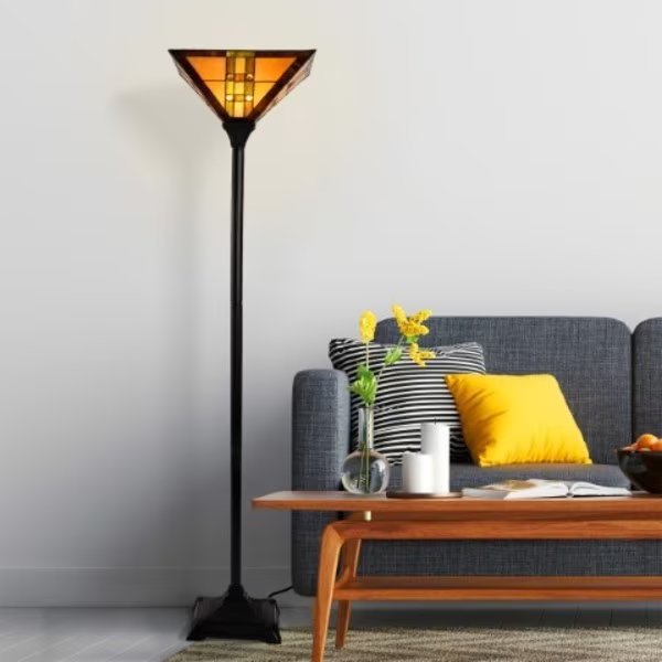 Hastings Home Tiffany Style Torchiere Floor Lamp, Hastings Home, Mfr#: 840165UNR