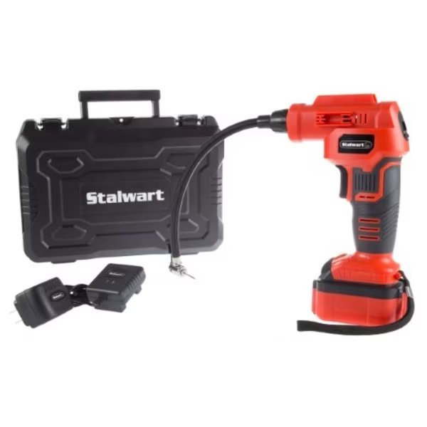 Automatic Air Compressor with 20V Lithium Battery, Cordless Tire Inflator for Car, Sports Equipment, Fleming Supply, Mfr#: 470375JFW