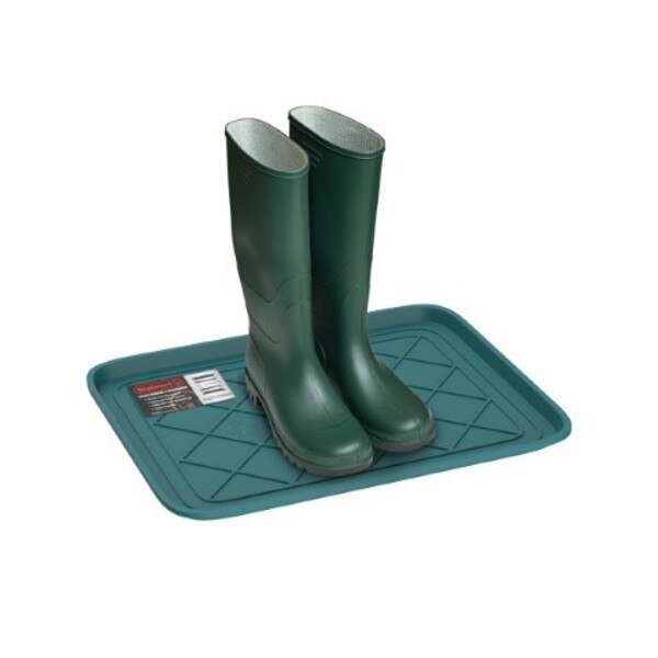 All Weather Boot Tray Water Resistant Plastic Shoe Mat for Indoor and Outdoor Use, (Teal, Small), Fleming Supply, Mfr#: 620971KJO
