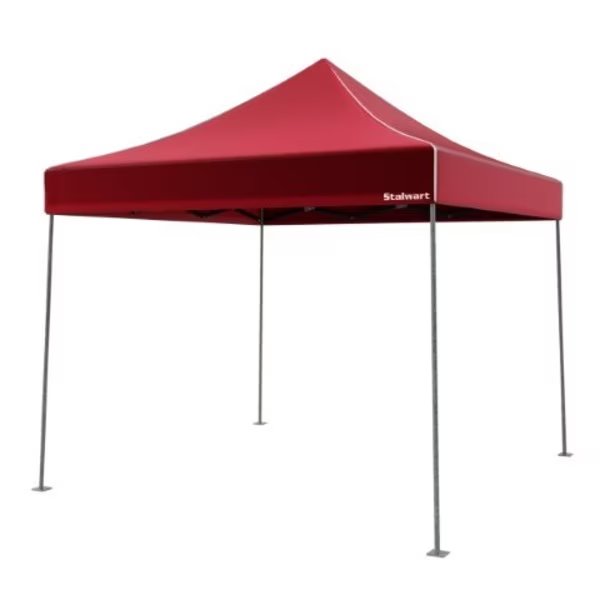 Canopy Tent Outdoor Party Shade, Instant Set Up and Easy Storage, Portable Carry Bag, 10x10 (Red), Leisure Sports, Mfr#: 214497LKE