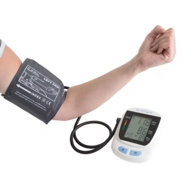 Automatic Upper Arm Blood Pressure Monitor, Cuff and LCD Display Screen, Fast BP and Pulse Readings, Fleming Supply, Mfr#: 370627XBN