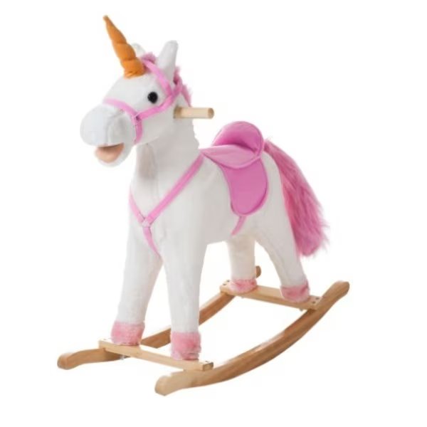 Toy Time Plush Rocking Horse - Ride-On Toy Unicorn, Toy Time, Mfr#: 490051AXV