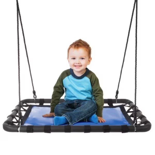Platform Swing 40" x 30" Hanging Outdoor Tree or Playground Equipment with Adjustable Rope, Toy Time, Mfr#: 910326EXF