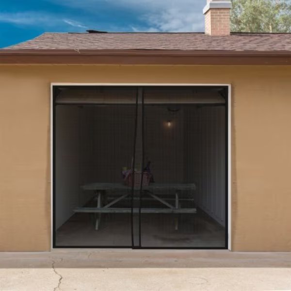 Nature Spring Magnetic Garage Door Screen, 1 Car Stall Mesh Curtain Keeps Mosquitos and Insects Out, Nature Spring, Mfr#: 286055TDE