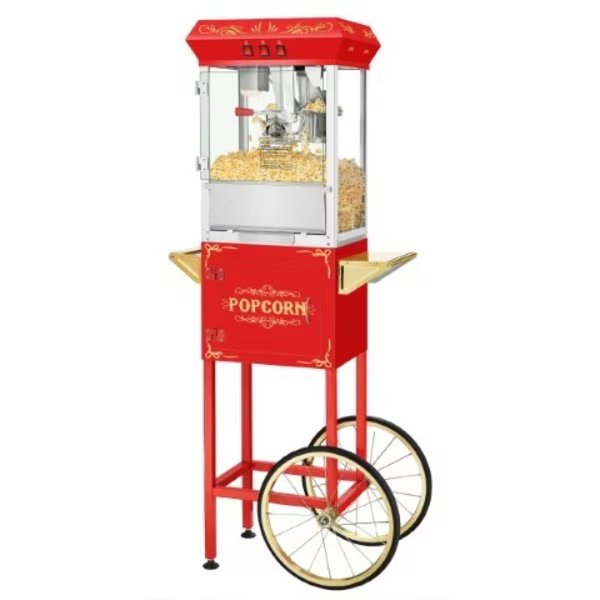 Superior Popcorn 8oz Popper Machine and Cart, Red, Superior Popcorn Co, Mfr#: 704848RAB