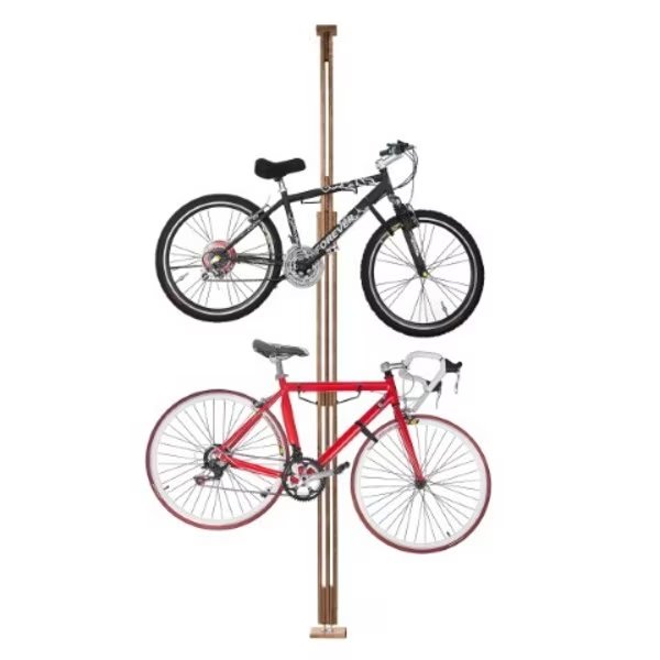 Leisure Sports Tension Mount Bike Storage Rack Holds 2 Bicycles Vertically, Adjustable Height, Leisure Sports, Mfr#: 765188GPA