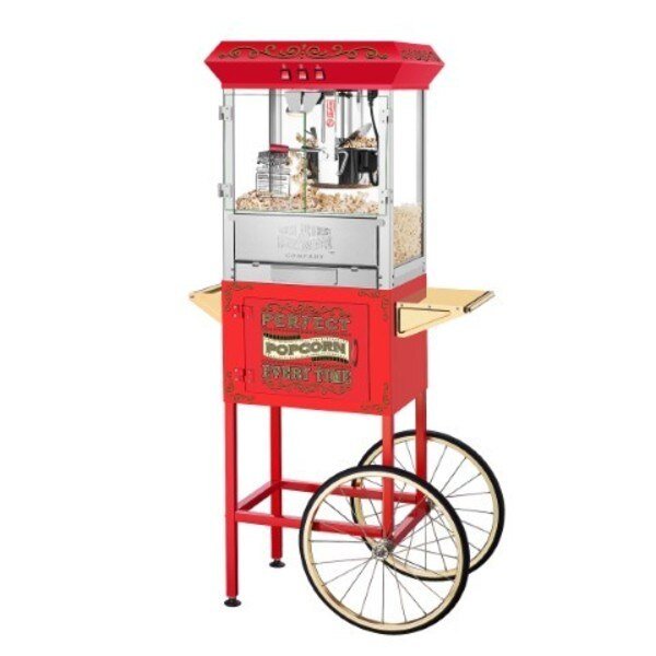 Great Northern Popcorn 10-Ounce Perfect Machine Electric Countertop Popcorn Maker and Cart, Red, Great Northern Popcorn, Mfr#: 721652CXU