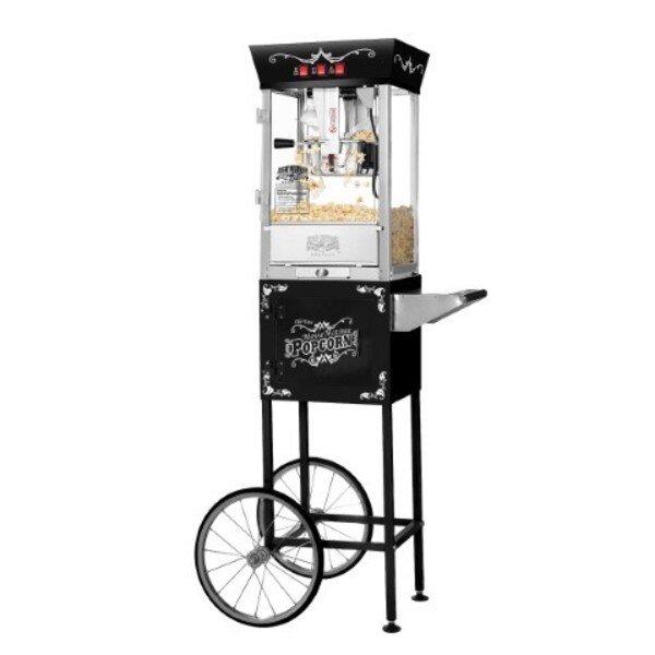 8 Ounce Antique Style Popcorn Machine - Electric Countertop Popcorn Maker Cart (Black), Great Northern Popcorn, Mfr#: 823424DZS