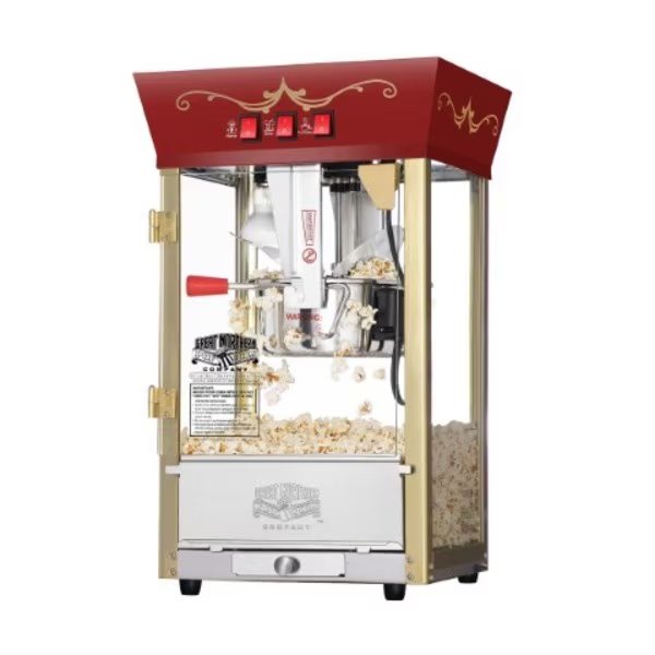 Great Northern Popcorn 8 Ounce Antique Style Popcorn Machine, Electric Countertop Popcorn Maker, Red, Great Northern Popcorn, Mfr#: 956891QAT