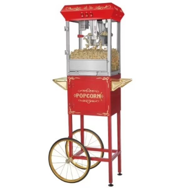 6097 Great Northern Popcorn Red Foundation Popcorn Popper Machine Cart, 8 Ounce, Great Northern Popcorn, Mfr#: 982891VSN