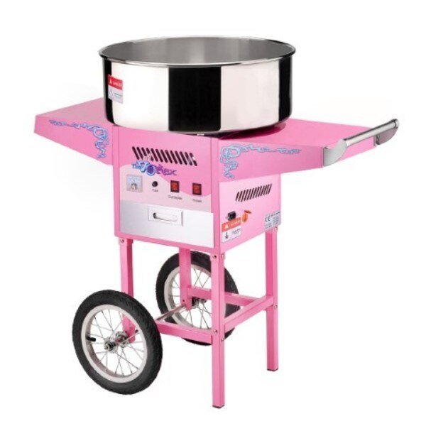 Cotton Candy Machine and Cart, Vortex Floss Maker, Stainless Steel Pan, Storage Drawer for Parties, Great Northern Popcorn, Mfr#: 927538ZFV