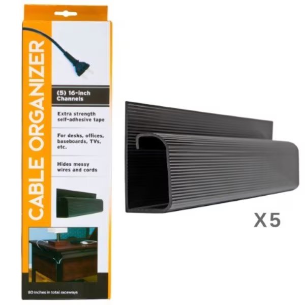 Fleming Supply Cord and Cable Organizer- 5 Piece J Channel Raceways Concealer Kit, Fleming Supply, Mfr#: 107768DIJ