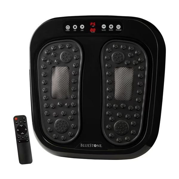 Foot Massager, Vibrating Platform with Rotating Acupressure for Feet and Legs, Black, Wakeman, Mfr#: 80-5197