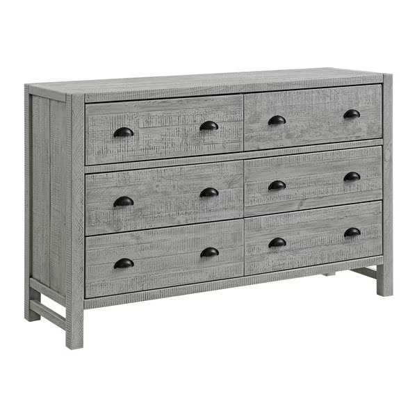 Arden 6-Drawer Double Dresser, Driftwood Gray, Alaterre Furniture, Mfr#: ANAN0432