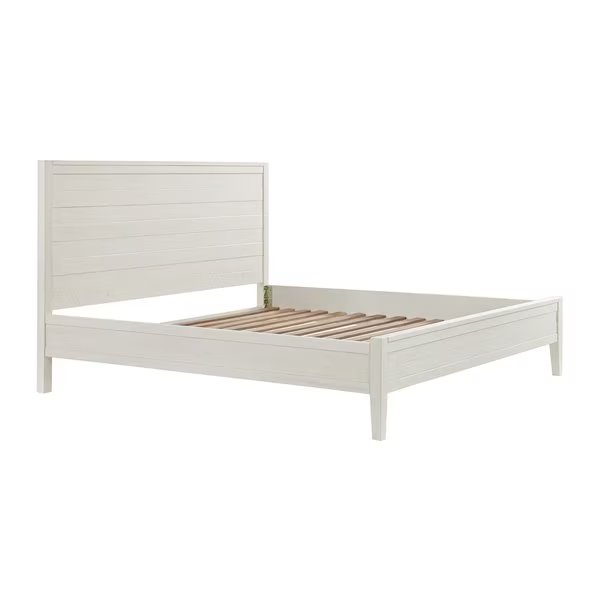 Arden Panel Wood King Bed, Driftwood White, Alaterre Furniture, Mfr#: ANAN4031