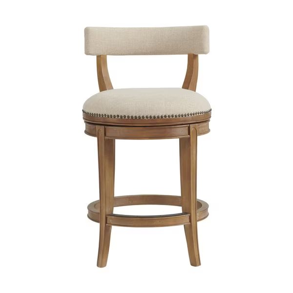 Hanover Swivel Counter Height Bar Stool, Weathered Brown and Beige, Alaterre Furniture, Mfr#: ANHN03FDC