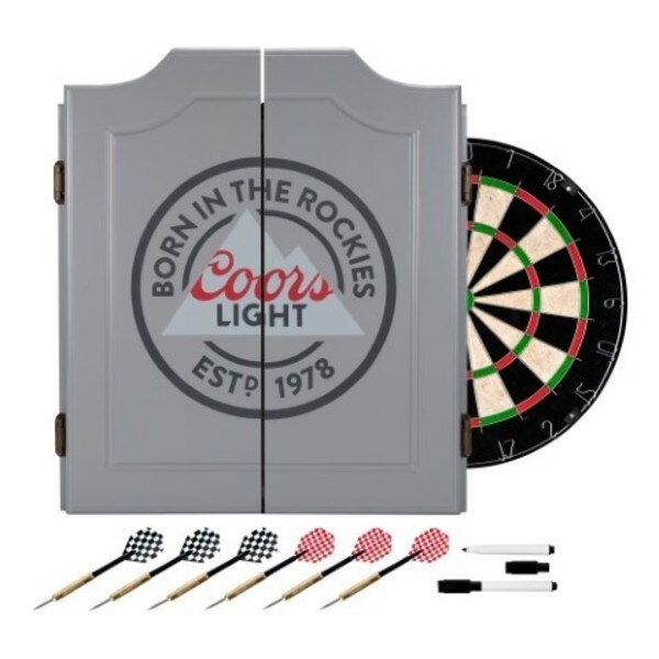 Coors Light Dartboard Set, Trademark Gameroom, Mfr#: CL7000-GRY