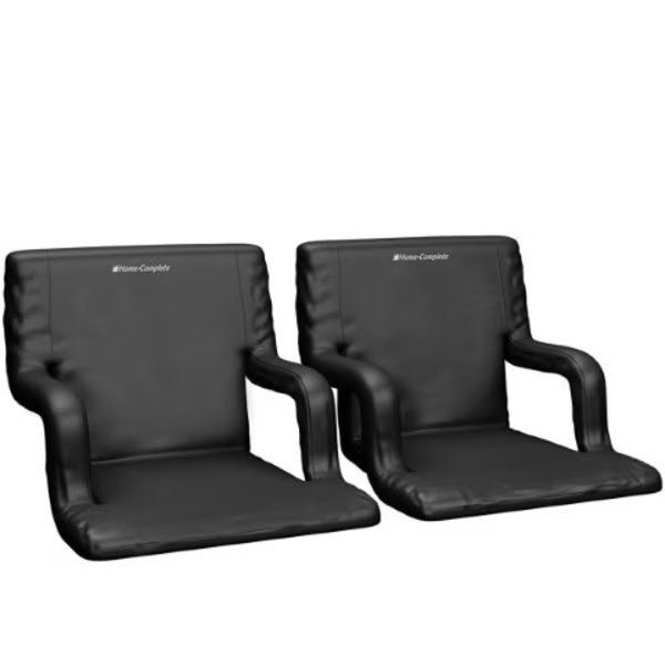 Hastings Home 2-Pack Stadium Seat Cushions, Portable Padded Bleacher Chair with 6 Reclining Positions, Hastings Home, Mfr#: 892824VHR