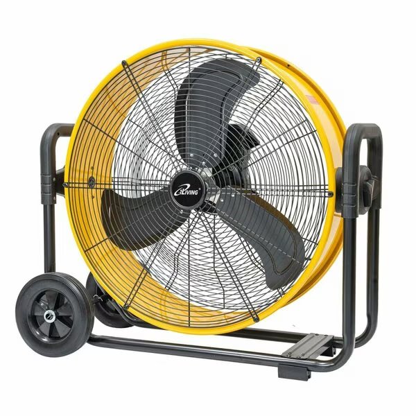 24 in. Step-less Speed 7935 CFM Heavy Duty High Velocity Barrel Floor Drum Fan with DC Motor, Iliving, Mfr#: ILG8M24-60DC