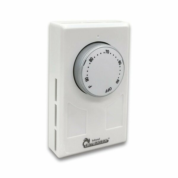 120-Volt-277-Volt 3360-Watt-7756-Watt White Wall Thermostat with 4 Wires Single or Double Poles, Dr Infrared Heater, Mfr#: DR-001