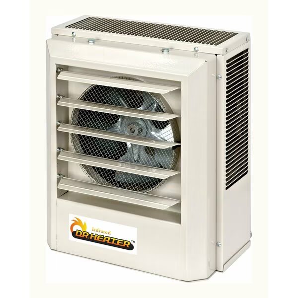 Heavy-duty 480-Volt 5kW 3-Phase Electric Fan Forced Unit Heater, Dr Infrared Heater, Mfr#: DR-P350