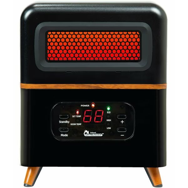 Dual Heating Hybrid Space Heater, 1500-Watt with Remote, Dr Infrared Heater, Mfr#: DR-978