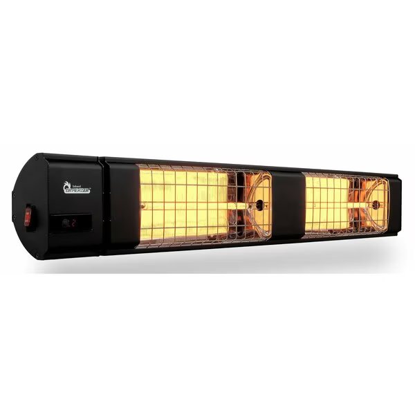 Black 3000-Watt, 240-Volt Indoor/Outdoor Electric Carbon Infrared Patio Heater with Remote Control, Dr Infrared Heater, Mfr#: DR-239