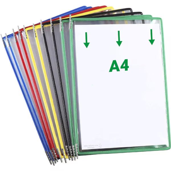 Assorted Color A4 Size Display Pockets, PK10, Tarifold, Mfr#: P090A4