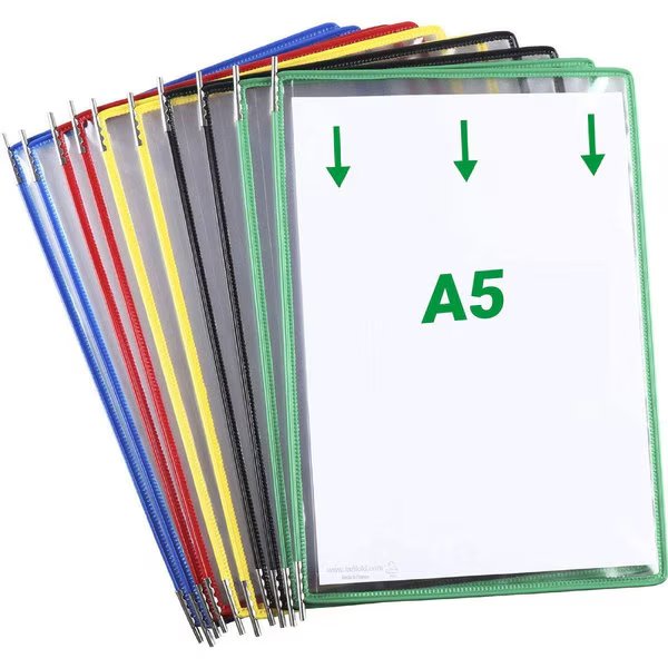 Assorted Color A5 Display Pockets, PK10, Tarifold, Mfr#: P090A5
