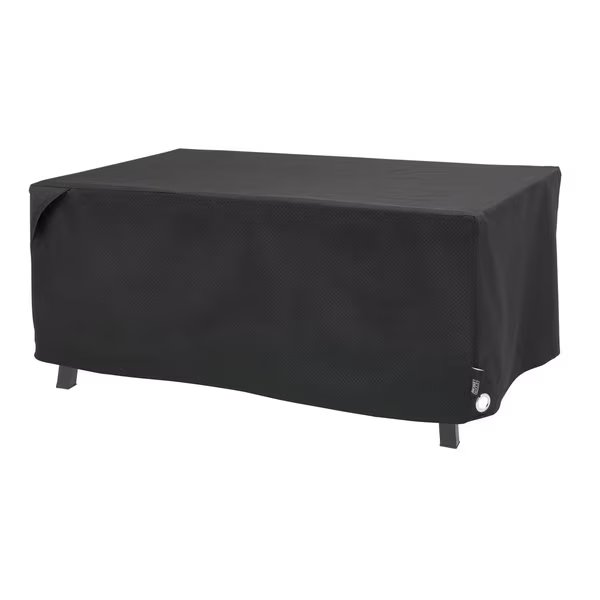 Black Diamond Patio Ottoman/Coffee Table/Fire Pit Cover, Waterproof, 48in. Lx25in. Wx18in. H, Black, Modern Leisure, Mfr#: 3088