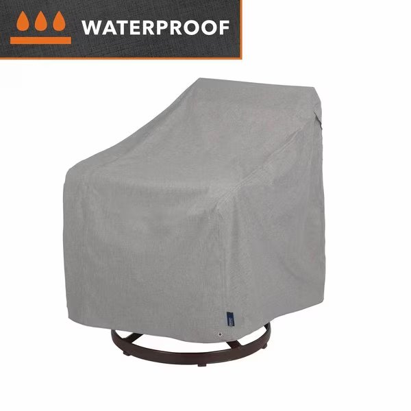 Garrison Patio Swivel Lounge Chair Cover, Waterproof, 37.5 in. L x 39.25 in. W x 38.5 in. H, Granite, Modern Leisure, Mfr#: 2997