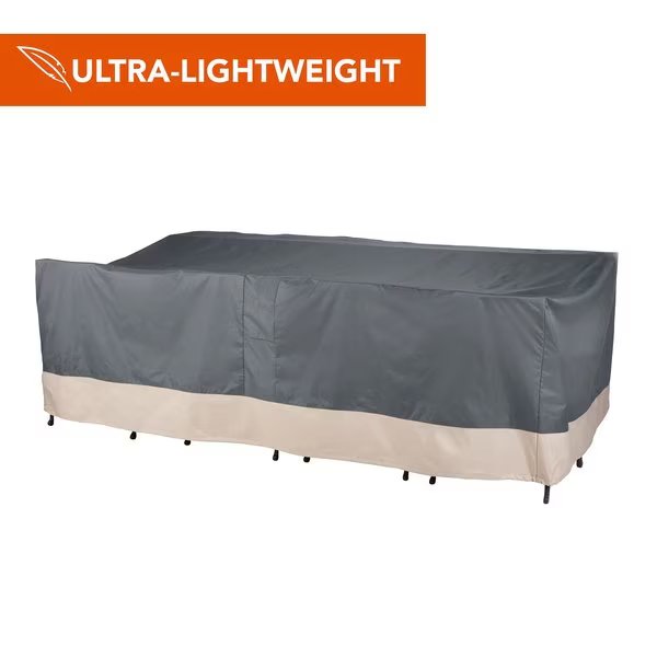 Renaissance Rect/Oval Patio Table & Chair Set Cover, 18 in. L x 64 in. W x 34 in. H, Gray, Modern Leisure, Mfr#: 3017