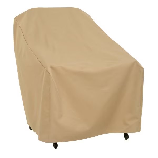 Basics Patio Chair Cover, 27 in. L x 34 in. W x 31 in. H, Khaki, Modern Leisure, Mfr#: 7465