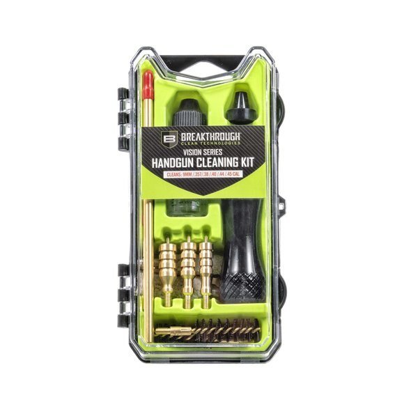Vision Series Handgun Cleaning Kit, .357, .38, .40, .44, & .45 Caliber, Multi-Color, Breakthrough Clean Technologies, Mfr#: BT-CCC-P