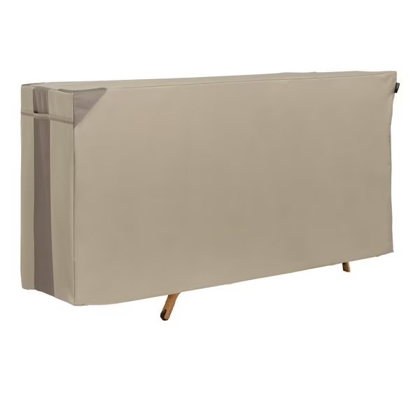 Monterey Stacked Patio Chaise Lounge Cover, 75 in. L x 27 in. W x 4 in. H, Beige, Modern Leisure, Mfr#: 3093