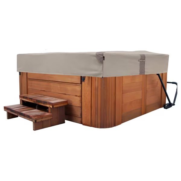 Monterey Hot Tub Cover, 96 in. Square x 14 in. H, Beige, Modern Leisure, Mfr#: 3095