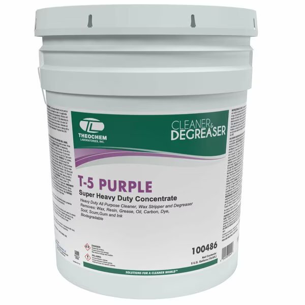 Super Heavy Duty Degreaser Concentrate, 5 gal Pail, Liquid, Violet, Theochem, Mfr#: 100486-99990-1P