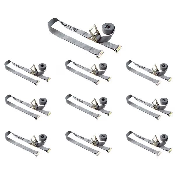 2" x 16' E Track Ratchet Straps w/ E Clips
WLL: 1,000 lbs., PK10, Tie 4 Safe, Mfr#: RT06-16M23G-10
