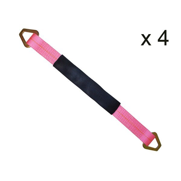 2" x 24" Axle Straps w/ Sleeve & D Rings
WLL: 3,333 lbs., PK4, Tie 4 Safe, Mfr#: RT41A-24M18-PK-C-4