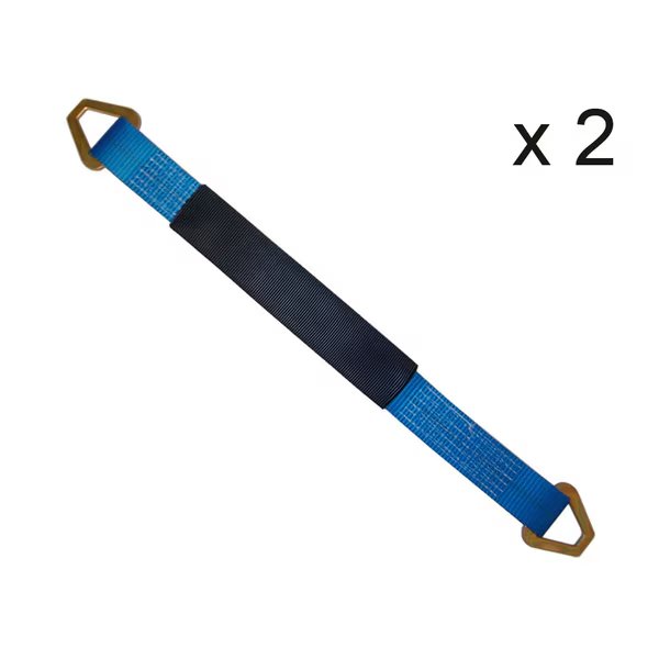 2" x 36" Axle Straps w/ Sleeve & D Rings
 WLL: 3, 333 lbs.
 , PK2, Tie 4 Safe, Mfr#: RT41A-36M18-BU-C-2