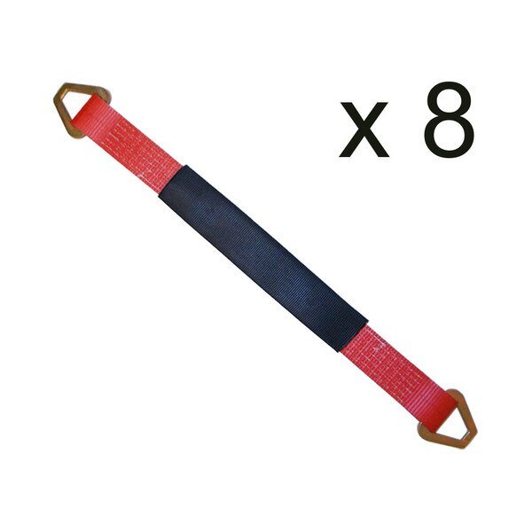 2" x 36" Axle Straps w/ Sleeve & D Rings
 WLL: 3, 333 lbs.
 , PK8, Tie 4 Safe, Mfr#: RT41A-36M18-R-C-8