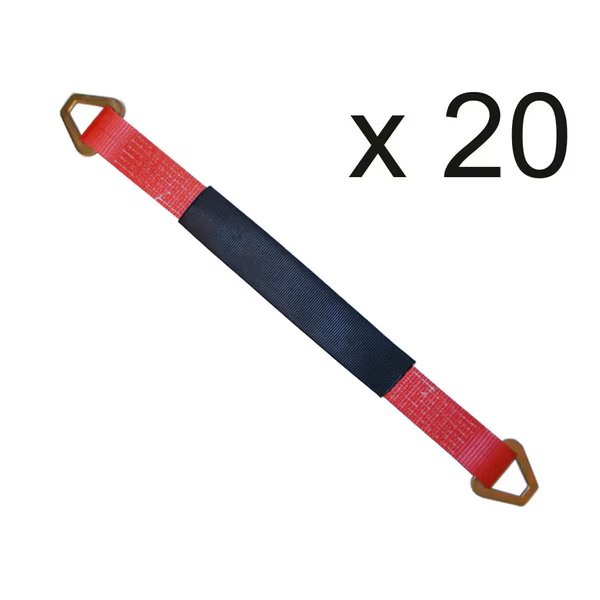 2" x 48" Axle Straps w/ Sleeve & D Rings
WLL: 3,333 lbs., PK20, Tie 4 Safe, Mfr#: RT41A-48M18-R-C-20