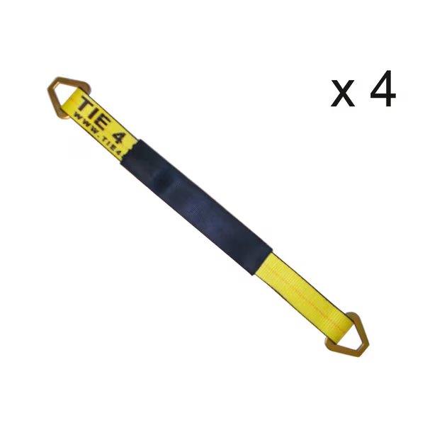 2" x 48" Axle Straps w/ Sleeve & D Rings
WLL: 3,333 lbs., PK4, Tie 4 Safe, Mfr#: RT41A-48M18-Y-C-4
